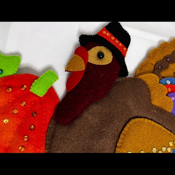 Vintage Design Works Crafts Handmade Turkey Wall Thanksgiving Table Decor - Picture 3 of 13